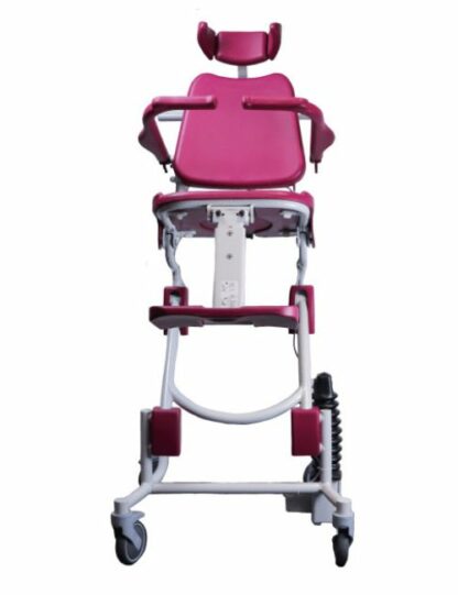 Shower chair with variable height.